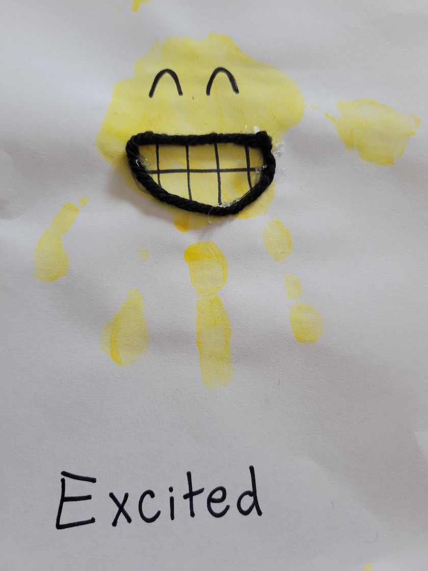 excited handprint craft