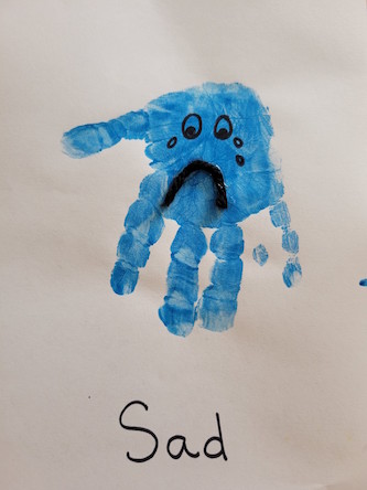 sad handprint craft