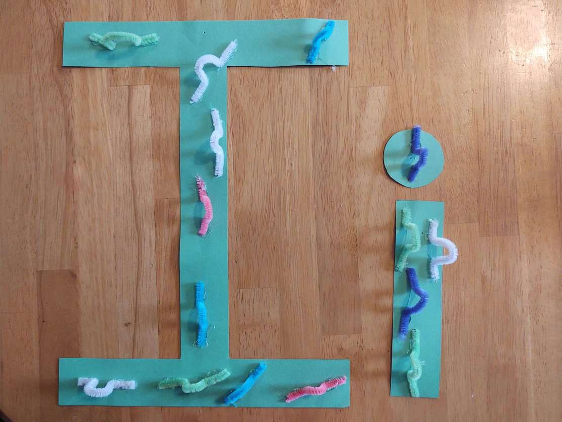 I is for Inchworms Capital and Lowercase Craft