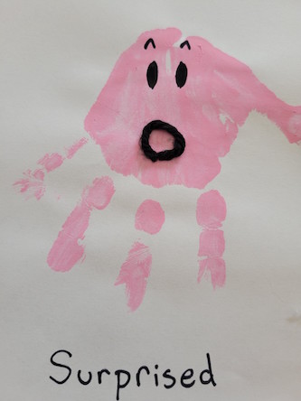 surprised handprint craft